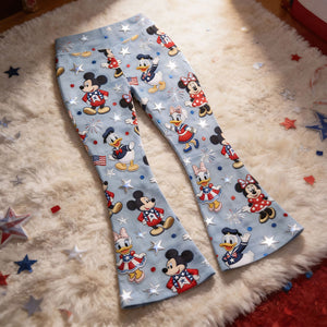Lovely Characters Flare Leggings - Gifts to Celebrate America’s 250th Anniversary 04pgti170326-Homacus