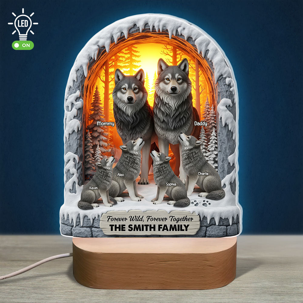 Wolf Family Led Light - Personalized Gifts For Family 04ohti290525-Homacus