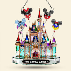 Childhood Balloon Castle Suncatcher - Personalized Gifts For Family Suncatcher Ornament 03OHTI231225-Homacus