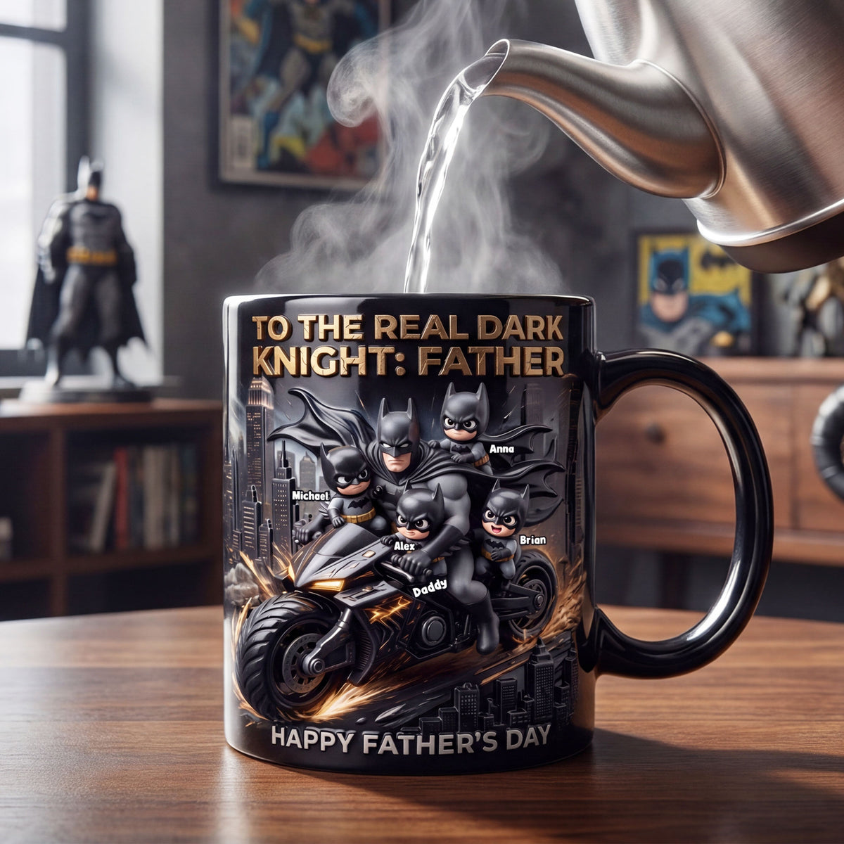 Shadow Dad and Kids Magic Coffee Mug - Personalized Gifts For Dad 04tyti300426-Homacus