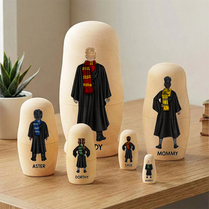 Fantasy School Family Nesting Dolls - Personalized Gifts For Family Wooden Nesting Dolls 05QHHU090426TM-Homacus