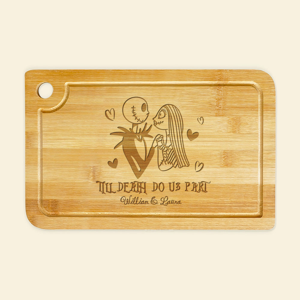 Personalized Gifts For Couple Love Cooking Cutting Board, Till Death Do Us Part 01KATI050824-Homacus