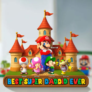 Personalized Gifts For Dad Acrylic Plaque Best Super Dad Ever 032OHTI110425-Homacus