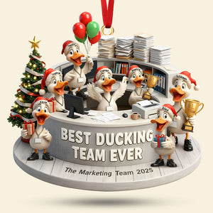 Fun Duck Office Worker Ornament - Personalized Gifts For Coworker 06QHTI241125-Homacus