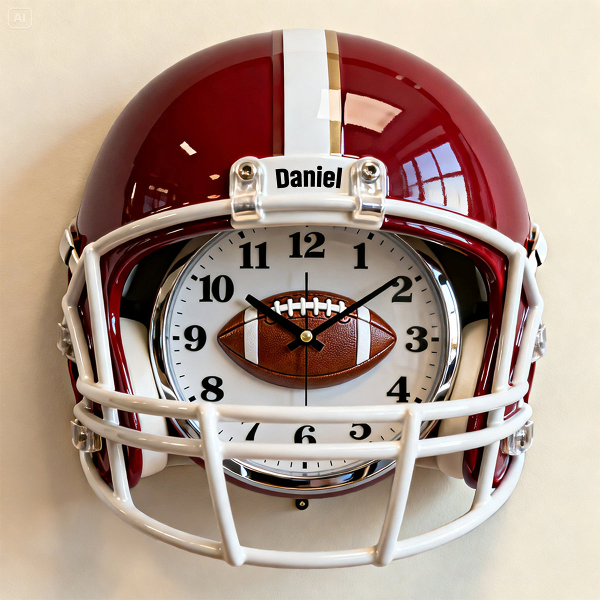Sport Helmet Hanging Wall Clock - Personalized Gifts For Sport Lovers 04nati201225-Homacus