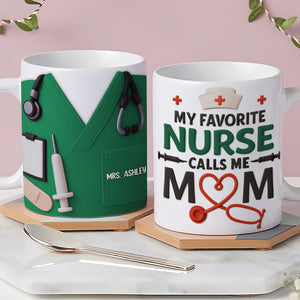 Personalized Gifts For Nurse Mom Mug Calls Me Nurse Mom 03OHTI040425-Homacus