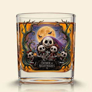 Spooky Dad and Kids Round Glass - Personalized Gifts For Father's Day 01toti280426-Homacus
