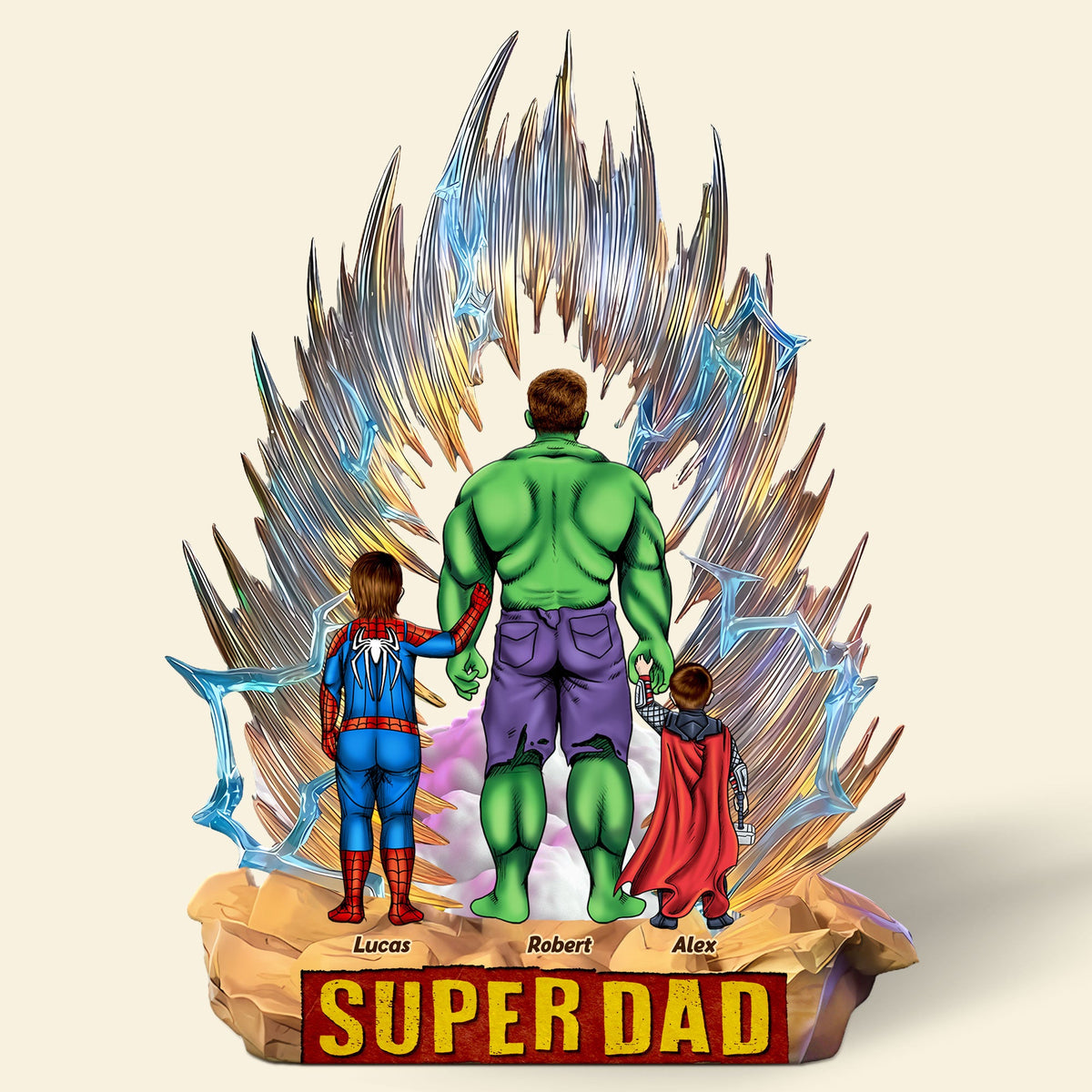 Super Dad Plaque - Personalized Gifts For Dad 01OHTI240425PA-Homacus