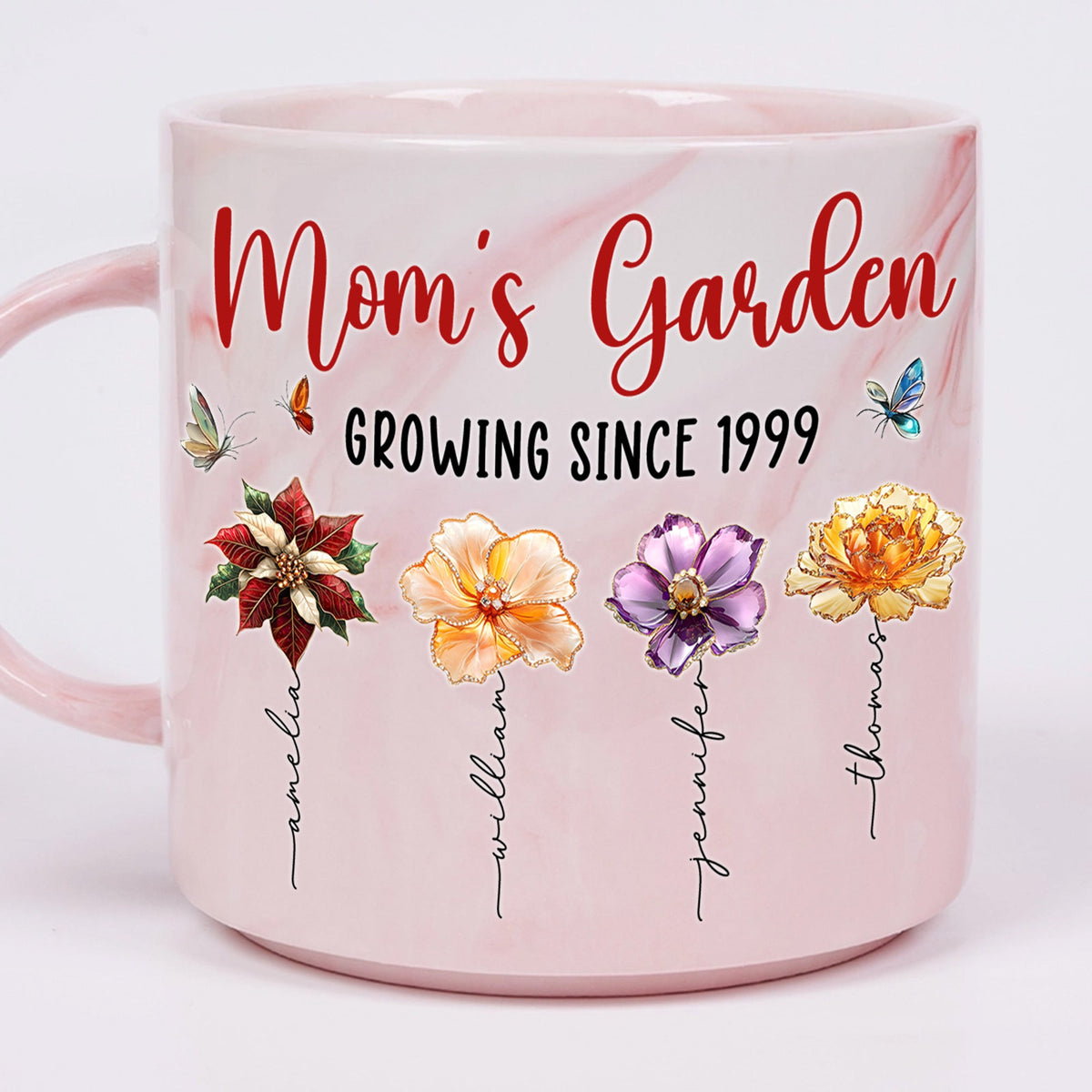 Personalized Gifts For Mom Marble Mug, Flower Garden 04tgti250325-Homacus