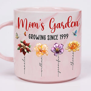 Personalized Gifts For Mom Marble Mug, Flower Garden 04tgti250325-Homacus