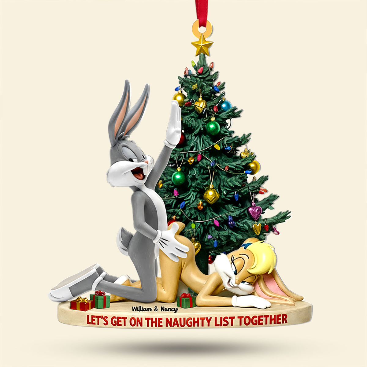 Joyful Couple Christmas Ornament, Personalized Gifts For Couple 04qhti150925-Homacus