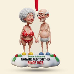 Funny Old Couple Ornament - Personalized Gifts For Couple 01nati290825-Homacus
