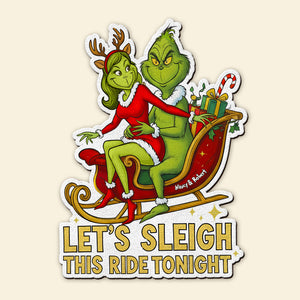 Let's Sleigh This Ride Couple Doormat - Personalized Gifts For Couple 04pgti120925-Homacus