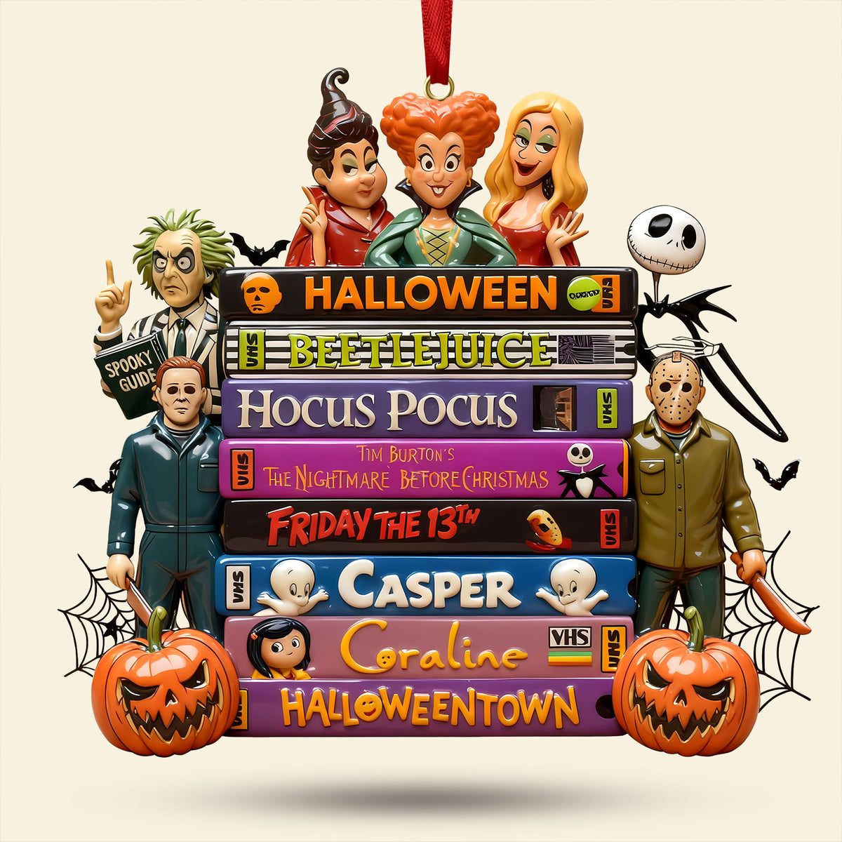 Horror Tape Stack Ornament, Personalized Christmas 02qhti161025-Homacus