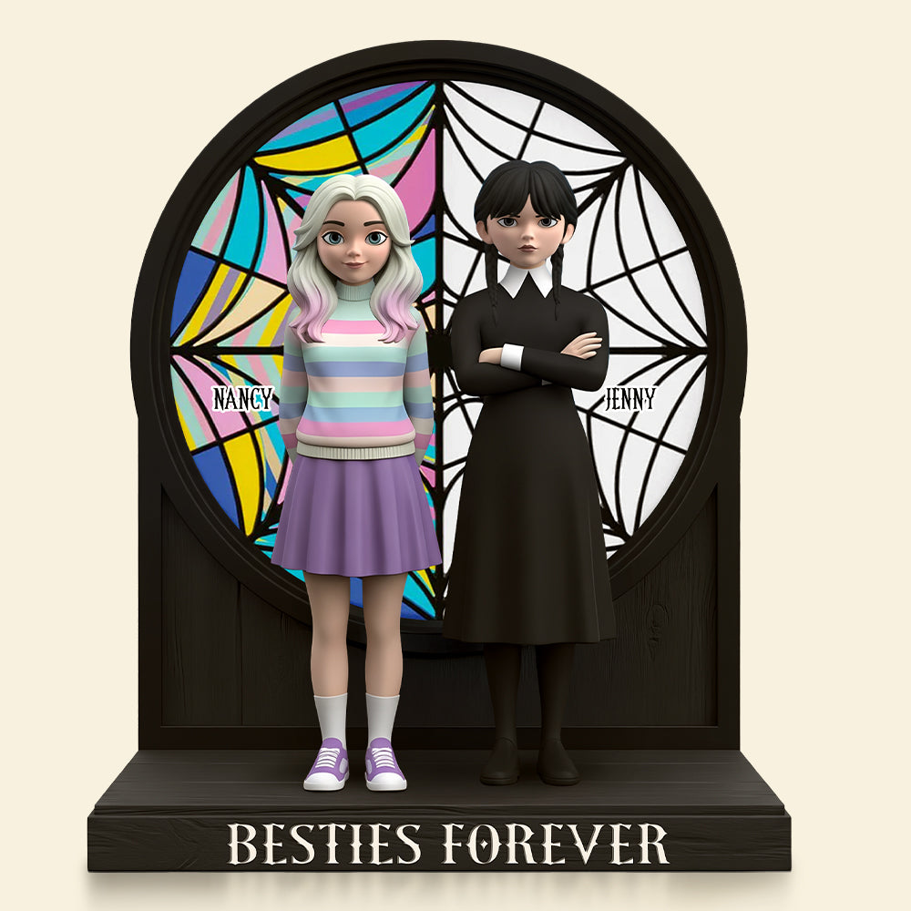 Horror Besties Plaque - Personalized Gifts For Besties 03nati280725-Homacus