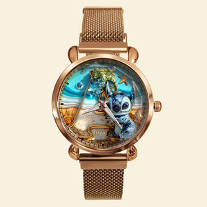 Cute Blue Alien Quartz Watch - Personalized Gifts For Movie Lovers 01tgti210725-Homacus