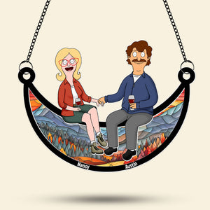 Personalized Gifts For Couple Window Hanging Suncatcher Ornament 02OHTI100225PA-Homacus