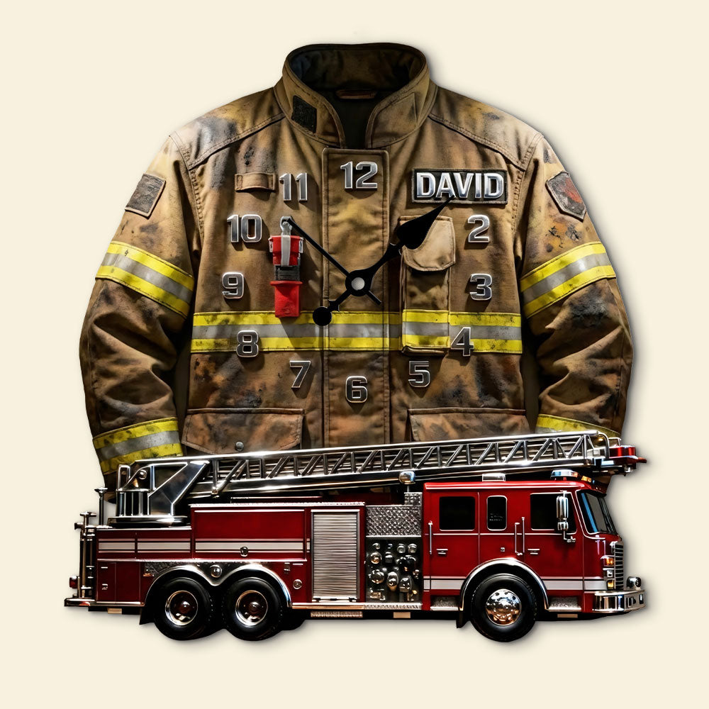 Firefighter Hero Hanging Wall Clock Personalized Gifts For Firefighter 03TOTI311225-Homacus
