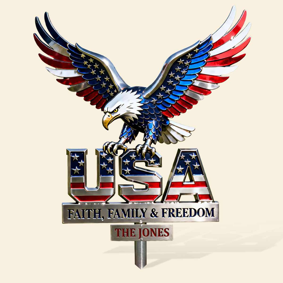 American Eagle Metal Sign - Personalized Gifts For Patriots 02qhti050326-Homacus
