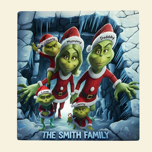 Green Monster Family Doormat- Personalized Gifts For Family 02ohti151025-Homacus