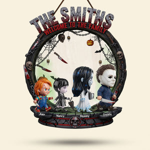 Horror Family Wood Sign - Personalized Gifts For Family 01ohti260825-Homacus