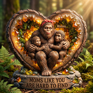 Sasquatch Mom And Kids Acrylic Plaque - Personalized Gifts For Mother's Day Plaque 04HUTI020426-Homacus