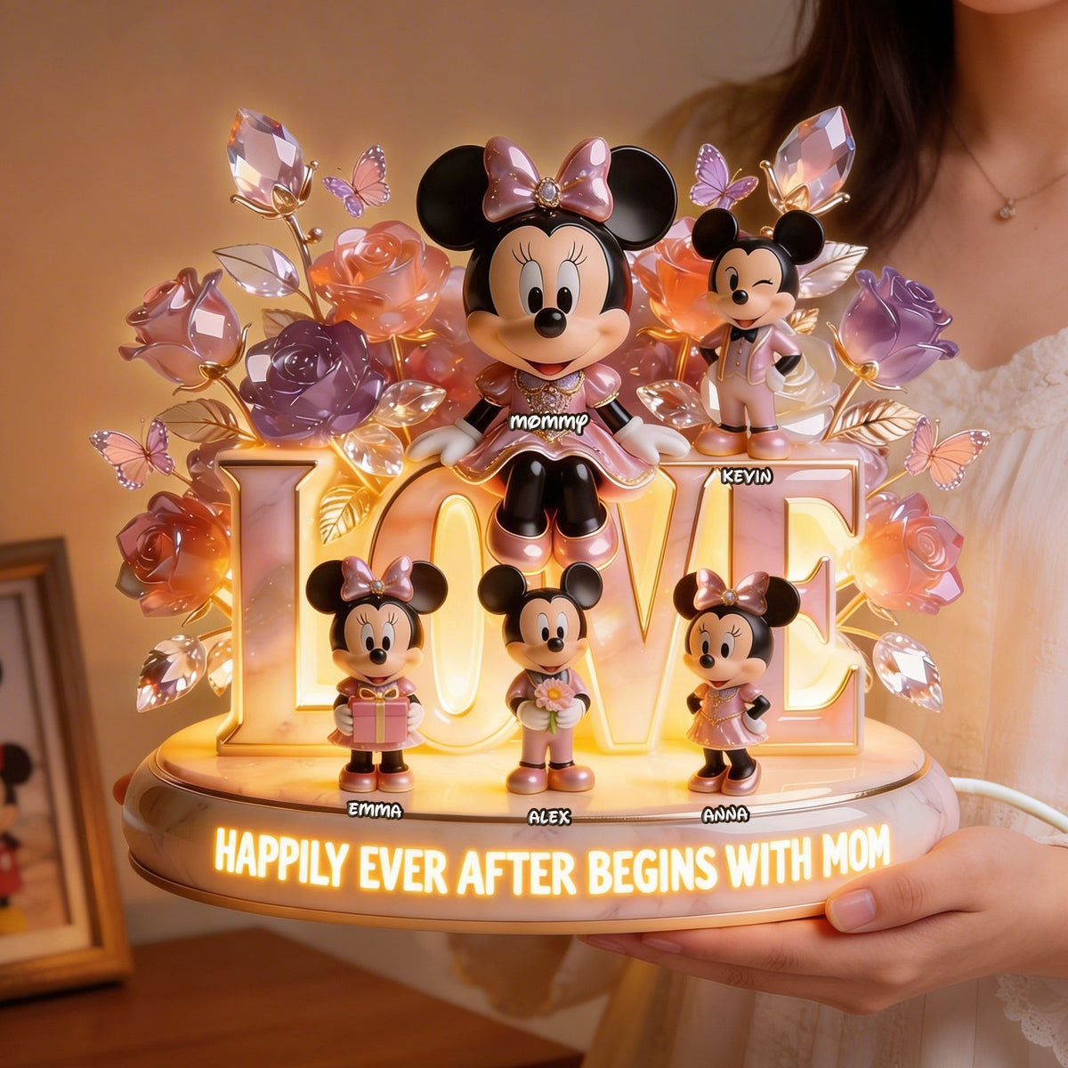 Happier Because Of Mom Acrylic Light Box - Personalized Gifts For Mother's Day 01PGTI020426-Homacus