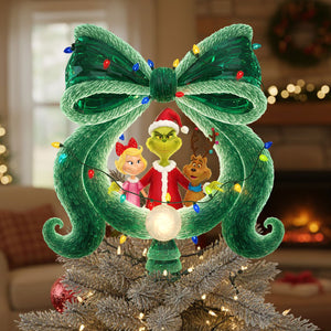 Cute Green Characters Tree Topper - Gifts For Christmas 01PATI211125-Homacus