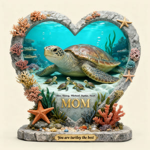 Turtle Mom Acrylic Plaque - Personalized Gifts For Mother's Day 04toti030226-Homacus