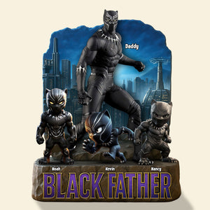 Black Father Plaque - Personalized Gifts For Dad 03huti080525-Homacus