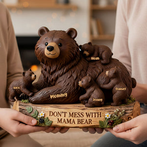 Cute Mama Bear Acrylic Plaque - Personalized Gift For Mom 04KITI050226-Homacus