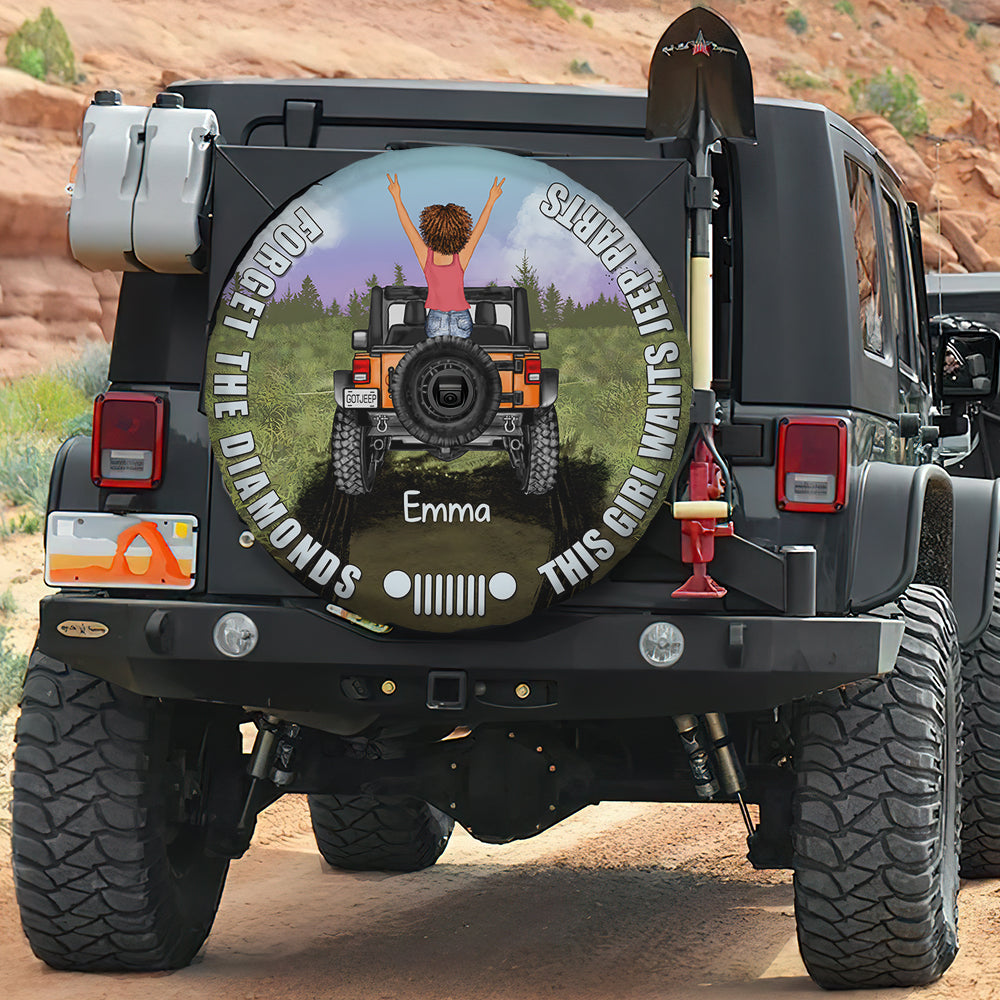 Personalized Gifts For Girl Tire Cover Car Girl In Forest 03HUDC110624HN-Homacus