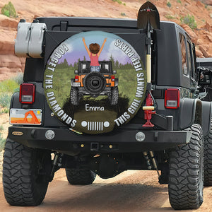 Personalized Gifts For Girl Tire Cover Car Girl In Forest 03HUDC110624HN-Homacus