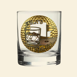 Golf 19th Hole Whiskey Glass, Personalized Gifts For Golfers 01qhti070825-Homacus