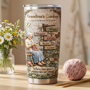 Vintage Grandma's Garden 20oz Tumbler - Personalized Gifts For Grandma Tumbler 04TYTI020326-Homacus