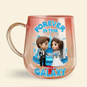 Galaxy Couple Glass Mug - Personalized Gifts For Couple 04ohti060625-Homacus