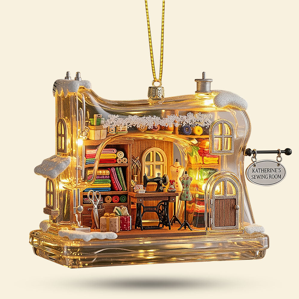 Sewing Machine Cozy House Ornament, Personalized Gifts For Sewing Lovers 02qhti040925-Homacus