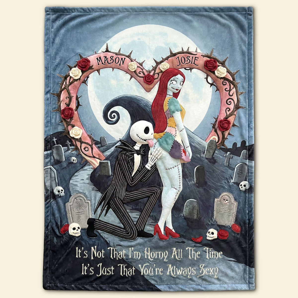 Love At Midnight Blanket, Personalized Gifts For Couple 03QHTI271225