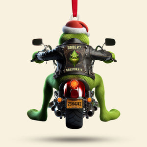 Green Monster - Personalized Christmas Gifts - Motorcycle Ornament-Homacus