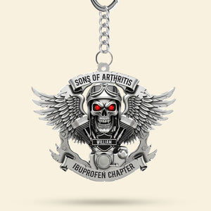 Motorcycle Skull Keychain - Personalized Gifts For Biker 05qhti120625-Homacus