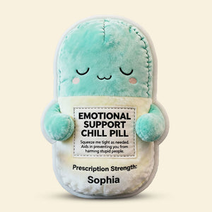 Emotional Support Pill Custom Shape Pillow, Personalized Gifts For Coworker 03QHTI151125-Homacus