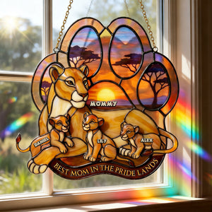 Best Mom and Kids Suncatcher Ornament - Personalized Gifts For Mother 03nati130426-Homacus