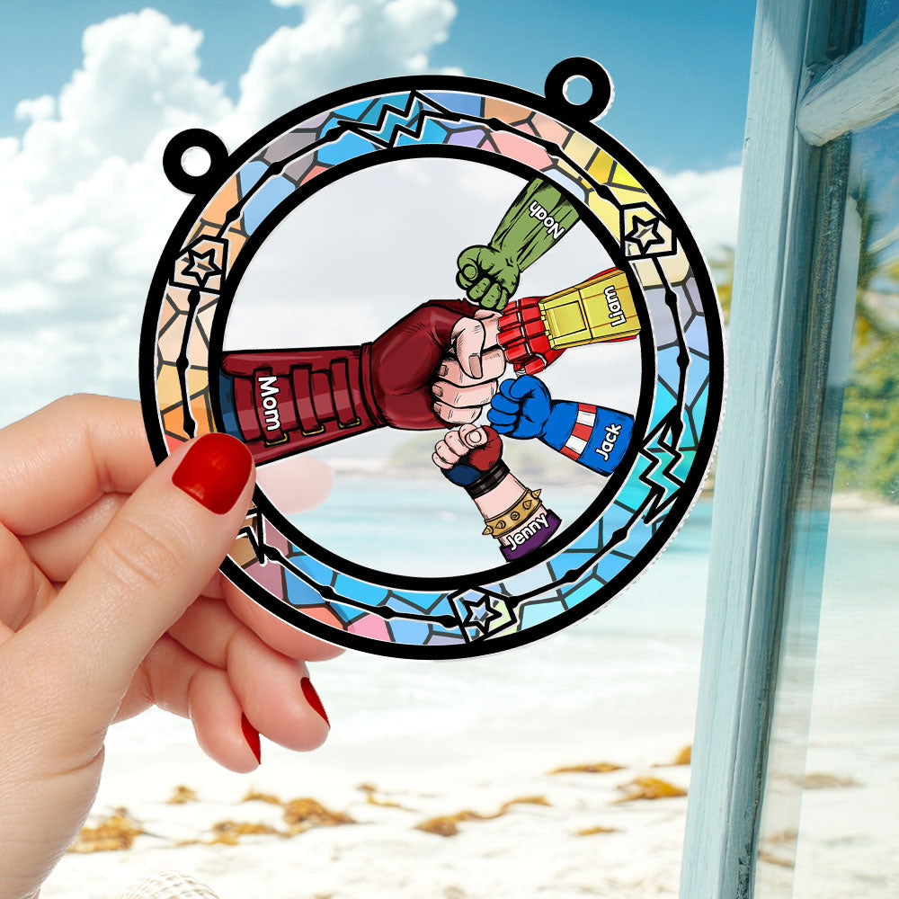 Personalized Gifts For Mom Suncatcher Ornament Superhero Hands 01ohti180225-Homacus