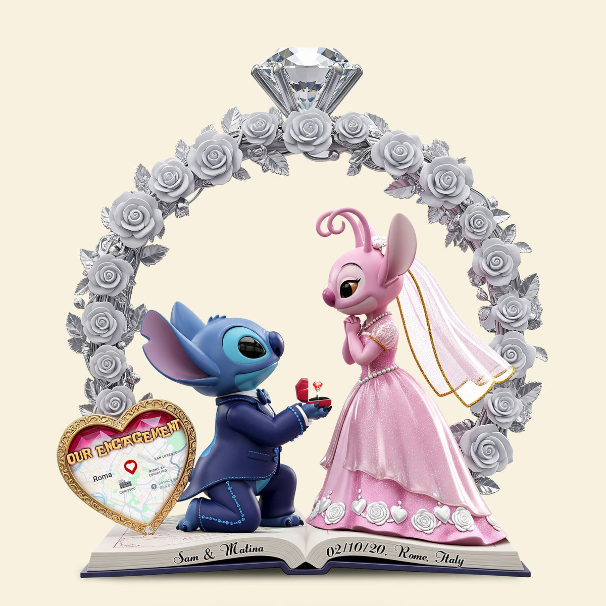 Cute Alien Couple Plaque - Personalized Gifts For Couple 01ohti110725-Homacus