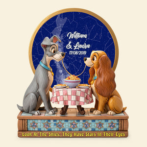 Cartoon Dog Couple Plaque - Personalized Gifts For Couple 02pgti020725-Homacus