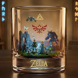 40 Years of Fantasy Adventure Round Glass - Personalized Gifts For Fantasy Lovers 01ohti280226-Homacus