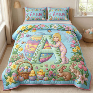 Easter Alphabet Quilt Bed Set - Custom Photo Gifts 03PATI190326-Homacus