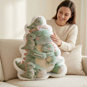 Dinosaur Mom Pillow Personalized Mother's Day Gifts 02PGTI190326