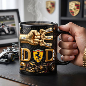 Pit Crew Papa Magic Ceramic Coffee Mug - Personalized Gifts For Dad 01NATI250526-Homacus