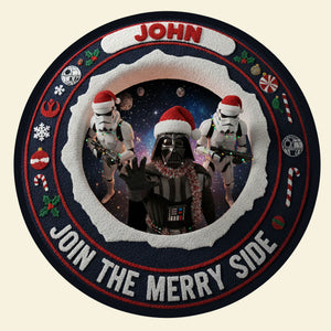 Merry Side Quilted Round Mat - Personalized Gifts For Loved Ones 04hyti141025-Homacus